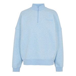 USA Pro Womens/Ladies Quarter Zip Sweatshirt / Blue Marl